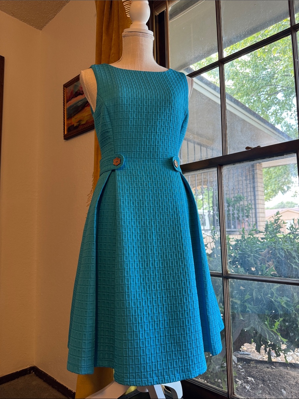 ModCloth Flower Button Dress